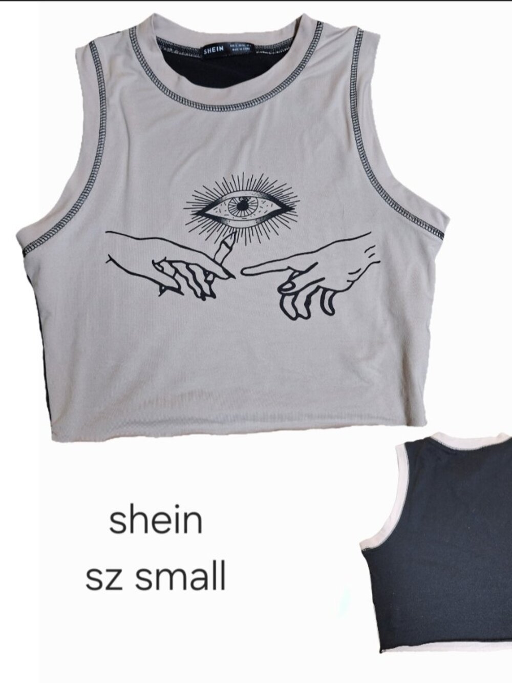 Evil Eye Cropped Tank sz small